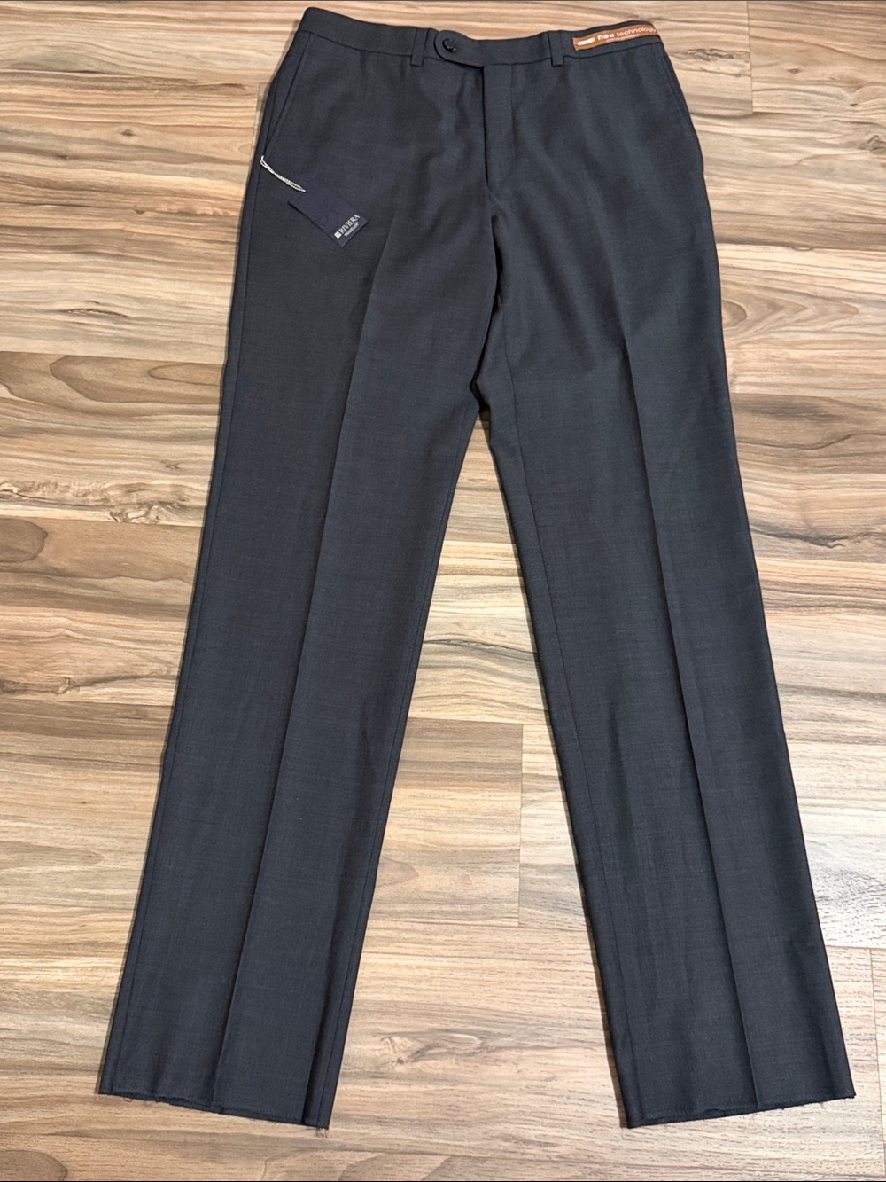Jack Victor Riviera Traveler Dress Pants Men's 36R Gray Wool Blend Unhemmed NWT
